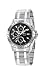Lotus Men's Quartz Watch with Black Dial Analogue Display and Silver Stainless Steel Bracelet 15301/6