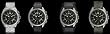 Rogue Warrior Avenger Silver Metal Band 200M Chronograph Watch Special Edition 4 Bands in 1 Package Deal (Silicone Rubber, Velcro, & Camo Digital Band Included)