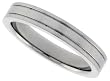 Surgical Steel Narrow under 3/16" (4 mm) Flat Band with 2 Stripes