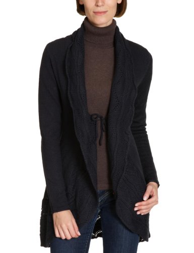 TOM TAILOR Damen Strickjacke 30150560070/casual frill cardigan, Gr. 34 (XS), Blau (6345) Preisvergleich