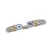 14K Yellow Gold and Sterling Silver Blue Topaz Cuff