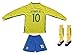 FCB Brazil Neymar JR #10 Home Football Soccer Kids Jersey Short Socks Set Youth Sizes (Long, 10-11 Years)