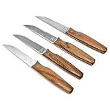 Charcoal Companion CC1115 Orchard Rosewood Handle Steak Knives, Set of 4
