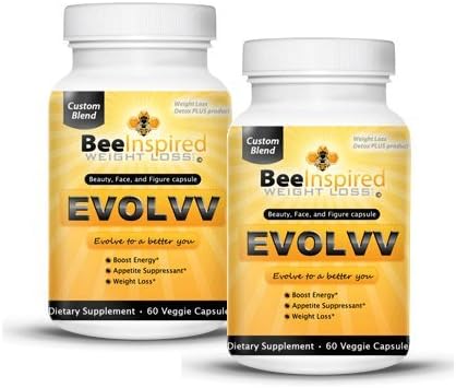 2 Bottle-Evolvv Detox and Weight Loss Supplement: Bee Pollen, Garcinia Cambogia, Fish Collagen, Fiber, Senna, Cassia, Aloe Vera, Guarana, Lotus Seed, Flax Seed Extract for the Best Detox and Weight Loss Combination. 2x Pure Garcinia Cambogia Ultra Slim Extract, HIGH% HCA, 60 Caps, 1200 mg | Best Reviews For How to Burn & Lose Fat Fast - Naturally Lower Weight loss Pills & Detox Custom Formula Support Supplements That Works - Quickly, Safely, At Home & Lose It Now For Life