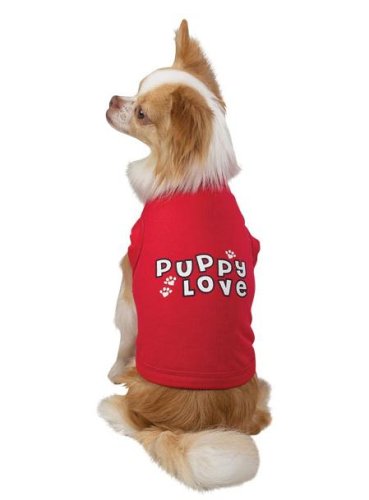 Dog Shirt - Puppy Love Valentine's Day Dog Tank Top T-Shirt - X-Small (XS)