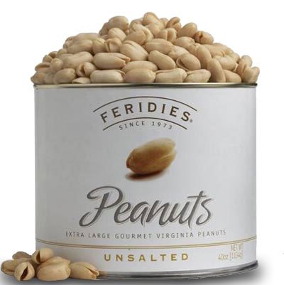 Childrens Toyshop  Gourmet Food : FERIDIES Unsalted Virginia Peanuts, 40 Ounce Can