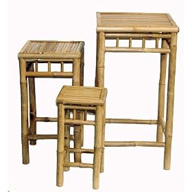 3 Piece Square Nesting Bamboo Stool Set by Bamboo54