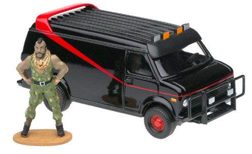 Childrens Toyshop  Used : The A Team Van with Hand Painted Mr T Action Figure