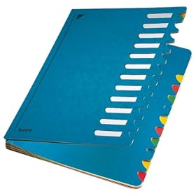 Leitz Color 59120035 Desk Organiser 1-12 12 Sections Cardboard Blue