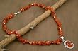 Carnelian pendant necklace, 'Flame of Love' Carnelian pendant necklace, 'Flame of Love'