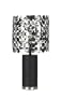 Candice Olson Sydney Table Lamp,Black & Chrome Base with Abalone Shell Shade, 14-Inch by 28-Inch