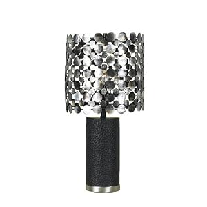 Candice Olson Sydney Table Lamp,Black and Chrome Base with Abalone Shell Shade, 14-Inch by... by Candice Olson
