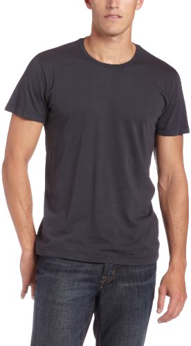 Velvetmen  Men's Short Sleeve Crew Neck T-Shirt, Graphite, Medium