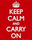 KEEP CALM AND CARRY ON WW2 VINTAGE WAR LARGE POSTER NEW