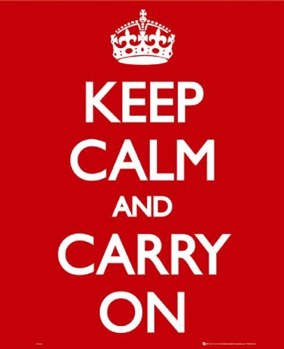 KEEP CALM AND CARRY ON WW2 VINTAGE WAR LARGE POSTER NEW