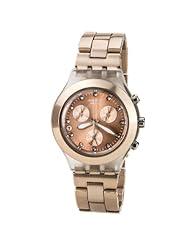 Swatch Full-Blooded Chronograph Beige Aluminum Ladies Watch SVCK4047AG