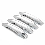 Mirror Chrome Side Door Handle Covers Trims for 06-10 Peugeot 207 08-10 Peugeot 308... 
