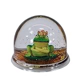 Produkt-Bild: Schneekugel FROSCHK&Ouml;NIG mit goldenem Glitter