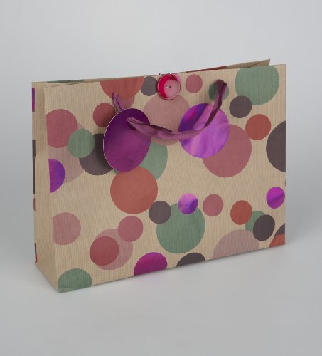 Spots on Kraft Large Gift Bag