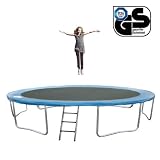 Trampolin Ø 490 cm mit Leiter, blau, TÜV bis 220 kg