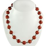 Handmade Coral Necklace With Silver Floral Beads
