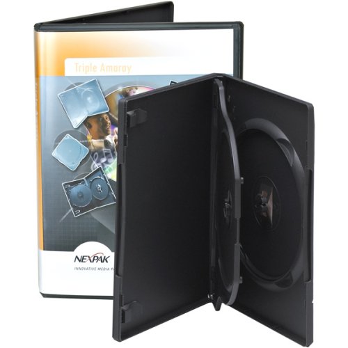 Nexpak 3JPD3-W/TRY-GRY-ASSM Triple Amarayテつョ DVD Case