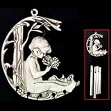 Small Pewter Wind Chime - Little Girl - Small Wind Chime
