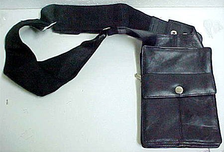 Buy Napa Leather Black Shoulder Holster Travel Wallet