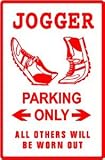 JOGGER PARKING sign * street sport exercise