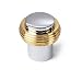 Laurey Gleaming Solid Brass 1-1/4-Inch Diameter Knob, Chrome with Brass Ends #40526