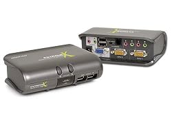 IOGEAR MiniView Extreme Multimedia KVMP Switch with 2 Cables GCS1732