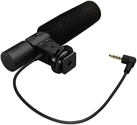 PowEver professional stereo Recording Microphone for Canon Nikon Pentax Olympus Digital SLR Cameras with 3.5mm Socket