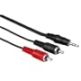 Hama Audio-Kabel 2 Cinch-St. - 3,5-mm-Klinken-St. Stereo, 2 m