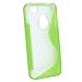 TPU Rubber Skin Case compatible with Apple iPhone 4 / 4S , Clear / Frost Green S Shape