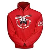 NCAA Vintage 1980 Georgia Bulldogs Football National Champions Red Hooded Sweatshirt at Champions Again