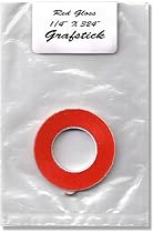 Chart tape, Single, Glossy, Red, 1/ 4" x 324"