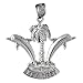 Clevereve's 14K White Gold Pendant Two Tone
