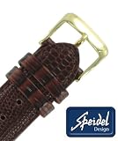 19mm Mens Brown Gator Grain Leather Watch Band
