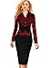 Babyonline Vintage Long Sleeved Women's Dresses Work Office Bodycon Pencil Skirt