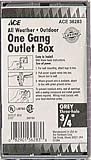 Electrical Boxes: Ace Weatherproof Outlet Box (36283)