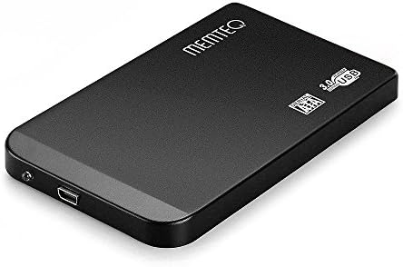 MEMTEQ® USB3.0 SATA HDD Hard Drive Disk Enclosure, 2.5 inch Hard Drive External Case Box Enclosure - Black