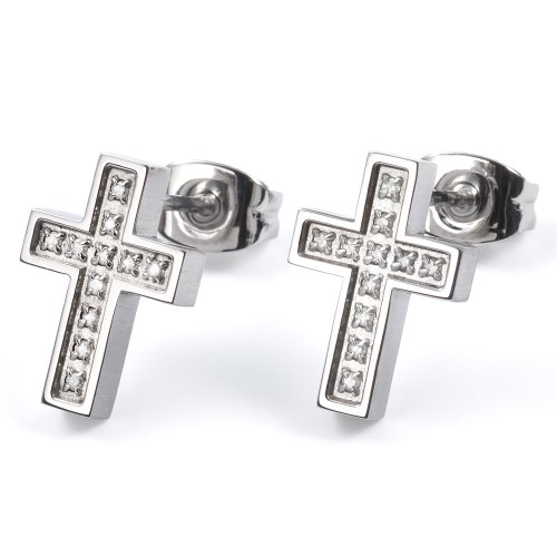 Monomania Damen-Ohrstecker Keuz Edelstahl 22 Diamanten 0,11 ct wei&szlig; 10 mm 31425 Preisvergleich