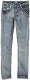 Almost Famous Girls 7-16 Whip Stitch Skinny Jean with Rhinestones