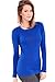 Clothes Effect Women's Plain Long Sleeve T-Shirt Crew Neck