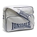 Lonsdale Shoulder Flight Bag - White Blue Piping