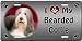 I Love My Bearded Collie License Plate