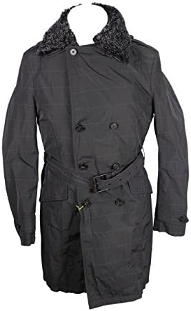 Etro Milano Mens Trenchcoat Size 52 Plaids &amp; Checks Brown Polyester Blend