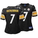 Ben Roethlisberger Black Reebok Replica Pittsburgh Steelers Women's Jersey - XX-Large