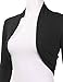 Doublju Womens 3/4 Sleeve Bolero Shrug Open Front Cardigan