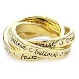 Disney Couture Tinker Belle 3-Piece Ring, Size